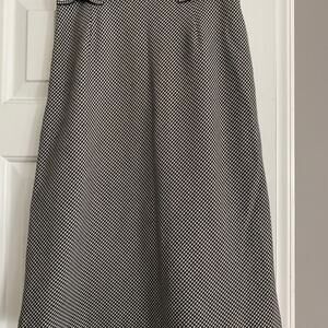 Kaja Knitwear Black White Houndstooth Plaid Mini Skirt Size Small Work Career
